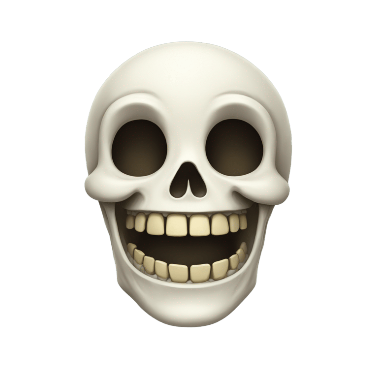 絵文字：a smiling skeleton