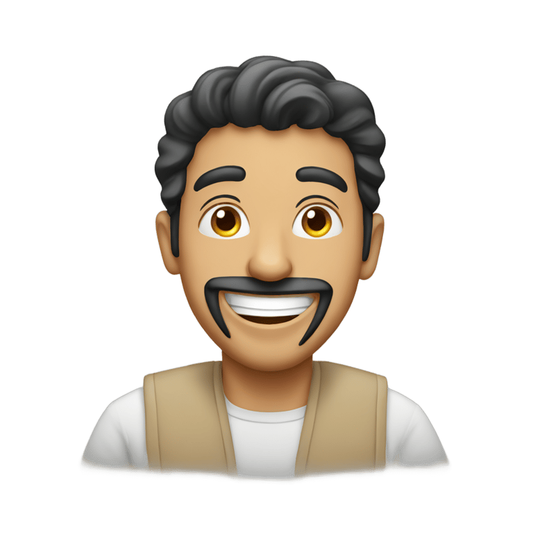 genmoji : Homme arabe en train de rire