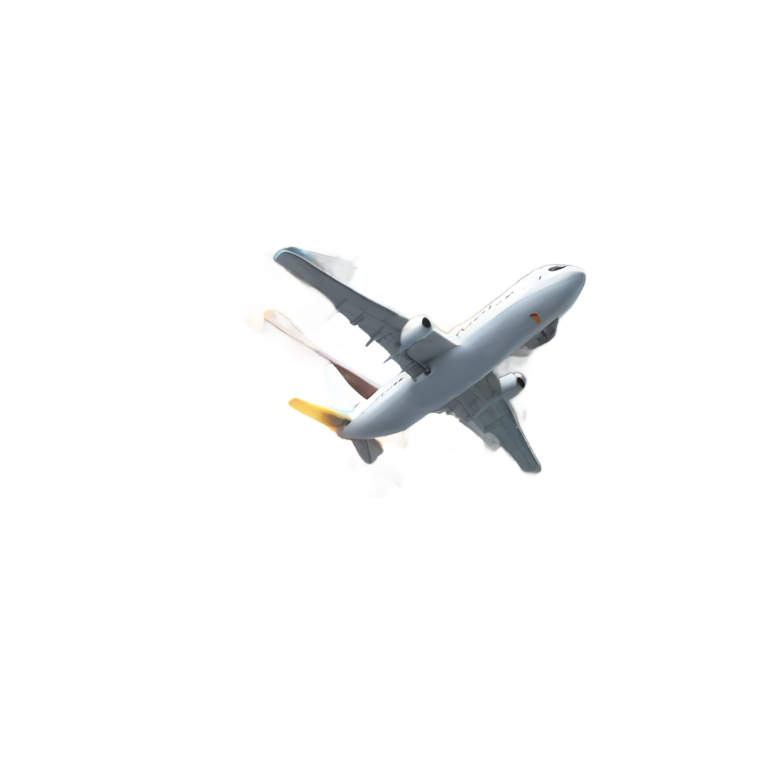 絵文字：1機の白い飛行機が左から2つの塔に衝突する