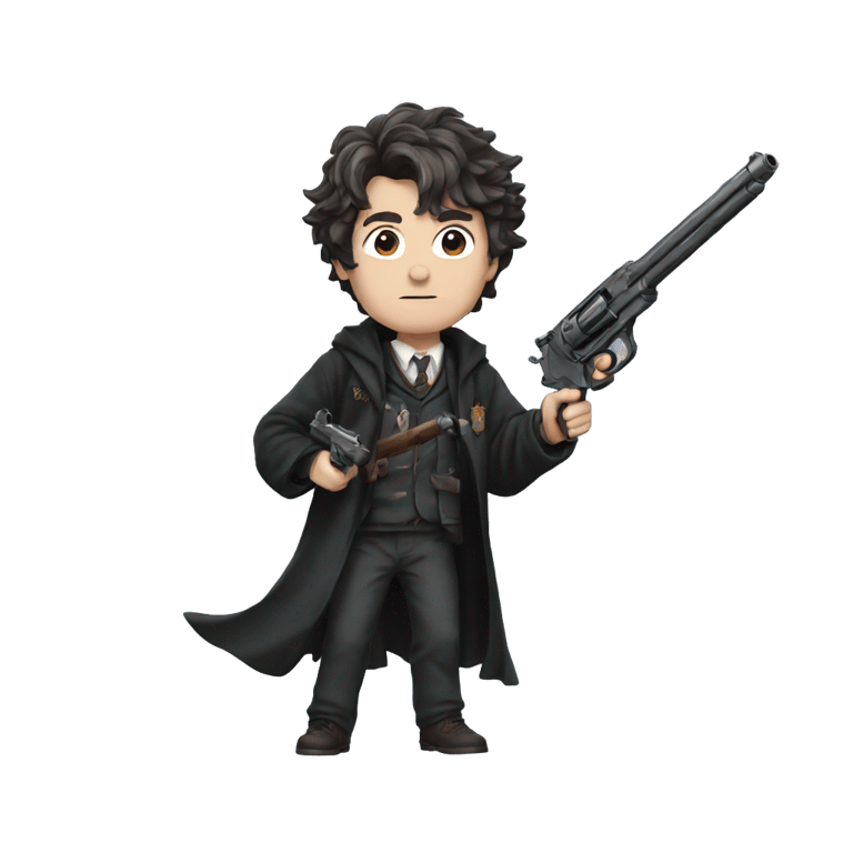 genmoji：harry potter with a gun