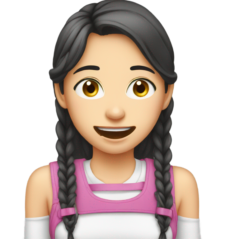 genmoji：戴牙套的少女在口交