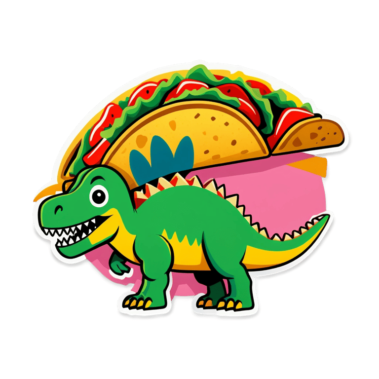 genmoji: Taco dinosaur