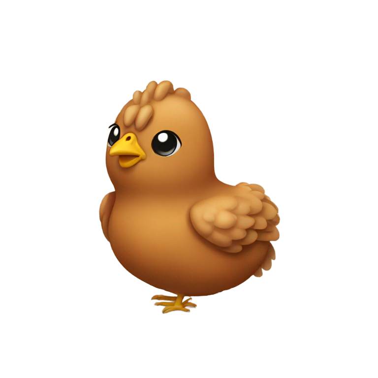 genmoji : Brown chicken peep