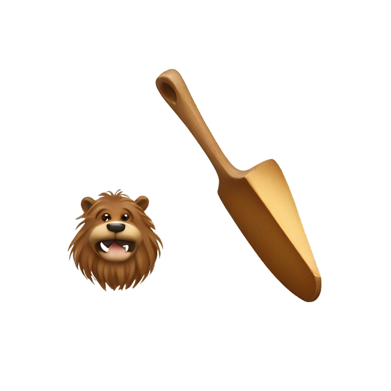 genmoji：一头野猪拿着一把叉子