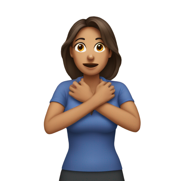 genmoji：女子双手掐住脖子