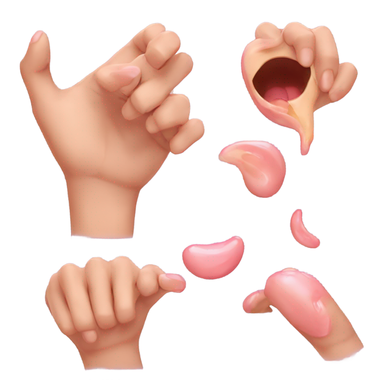 絵文字：これらの絵文字でヴァギナを指で刺激する 🤤🤟👂👂