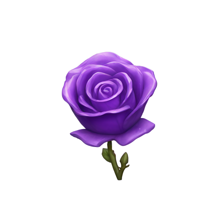 genmoji : Rose en verre pourpre améthyste