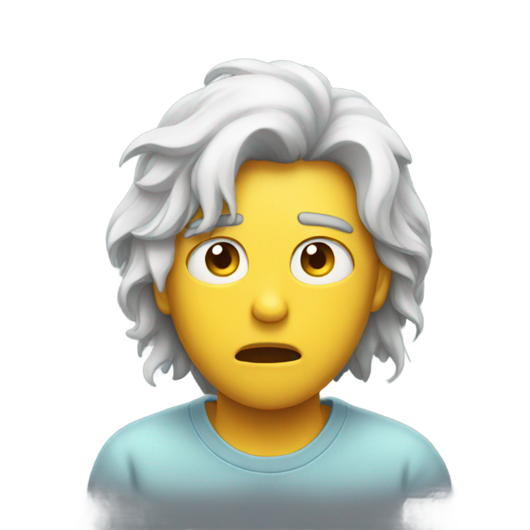 genmoji: face emoji having mental breakdown