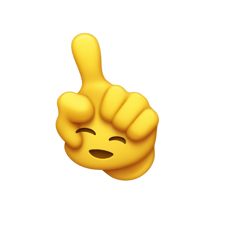 genmoji：简单笑脸，两手指枪指向两侧 😏 放松 NICE