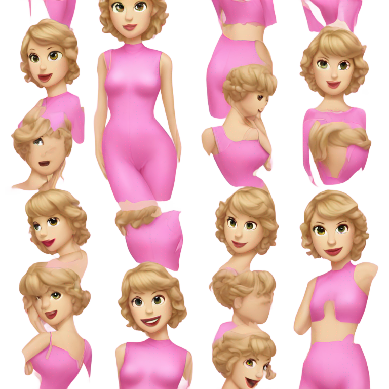 genmoji : Taylor Swift dans sa combinaison rose