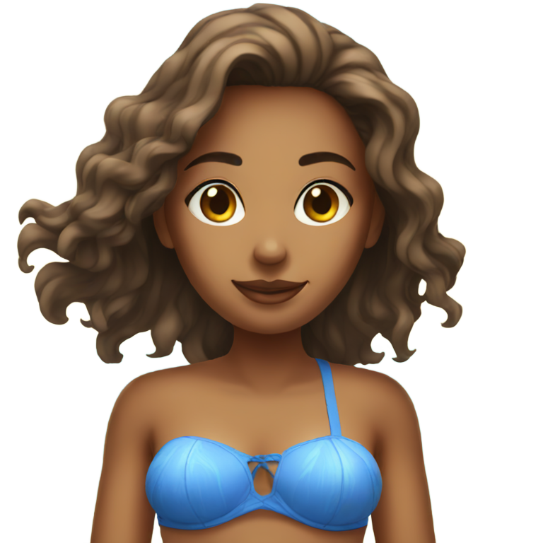 絵文字：海辺の女性、ビキニなし