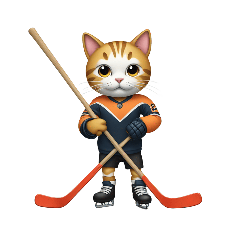 genmoji：猫爱冰球
