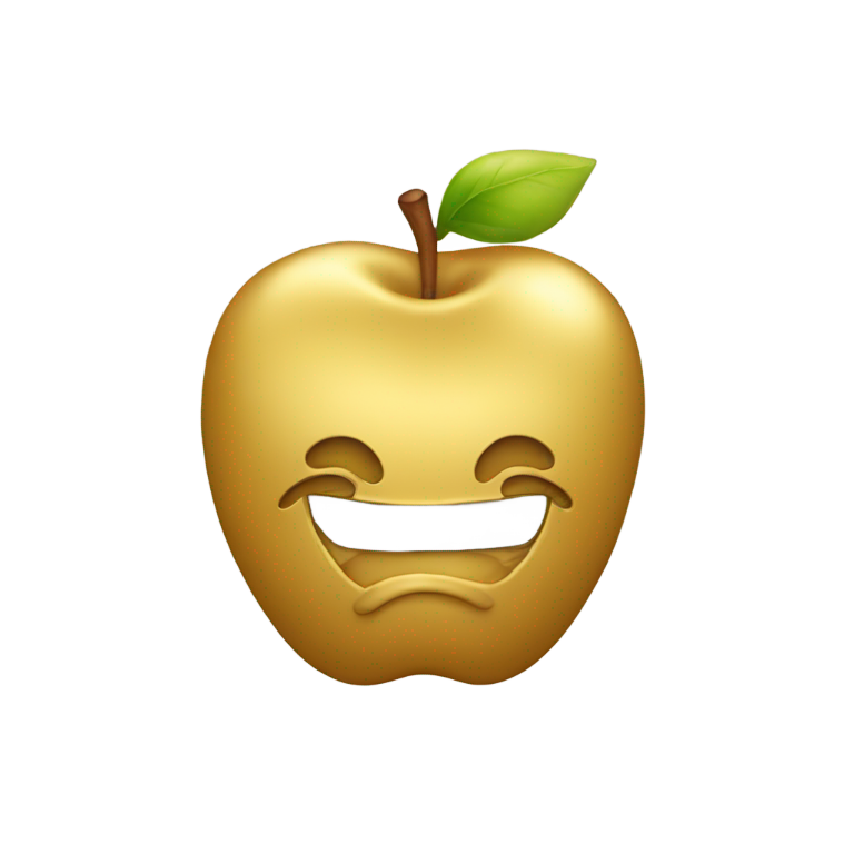 絵文字：アップル風：金のうんこ