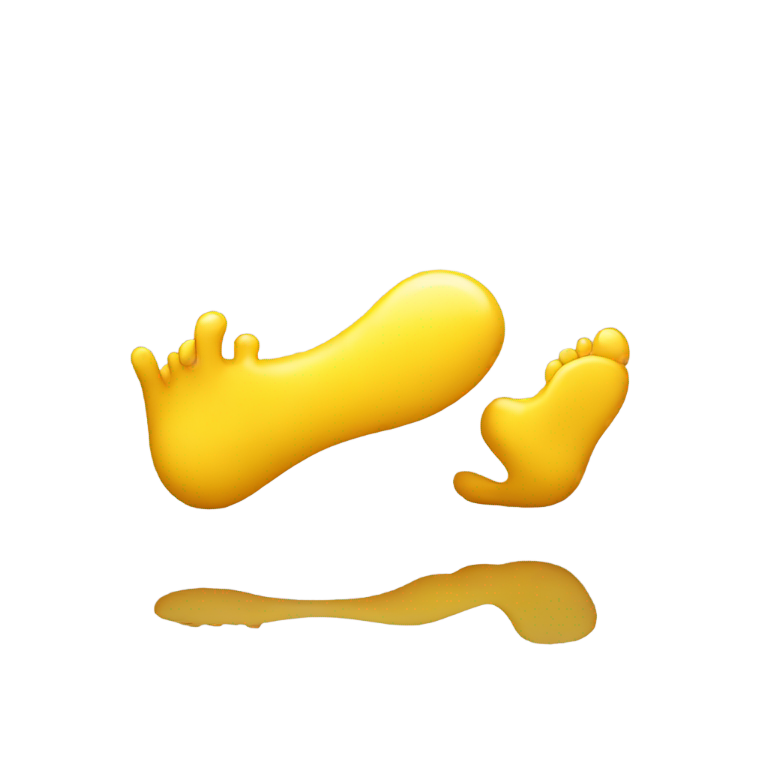 genmoji : Émoji jaune léchant les pieds de quelqu'un