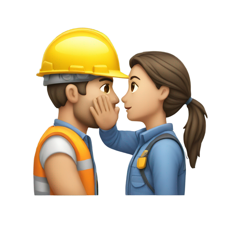 genmoji：建筑工人亲吻女孩