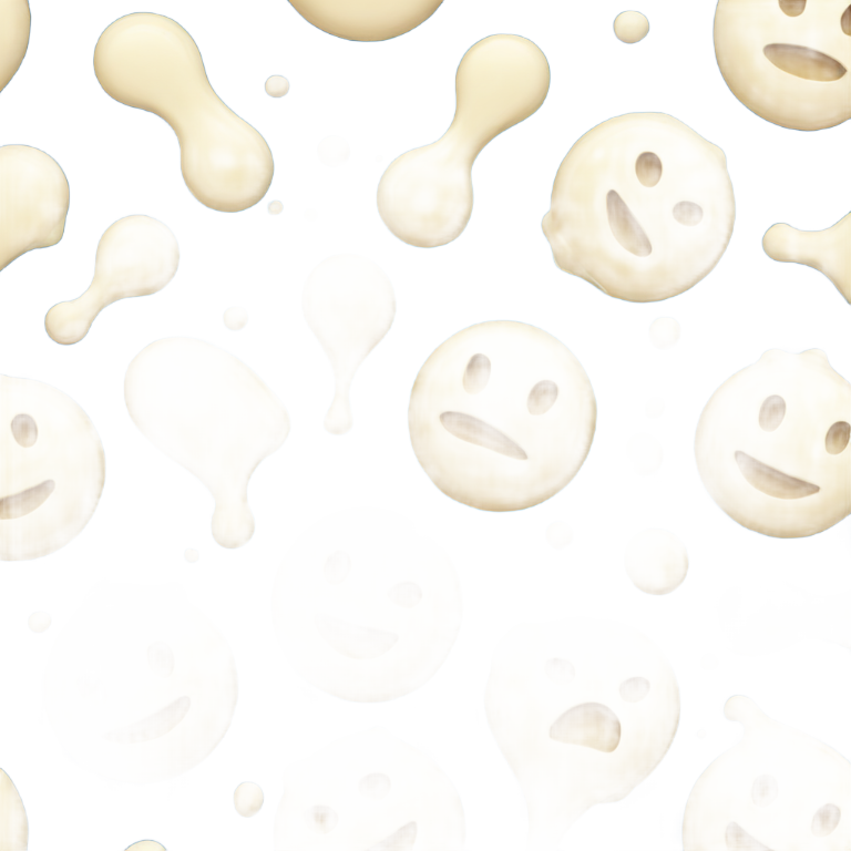 絵文字：牛乳が飛び散った笑顔の顔