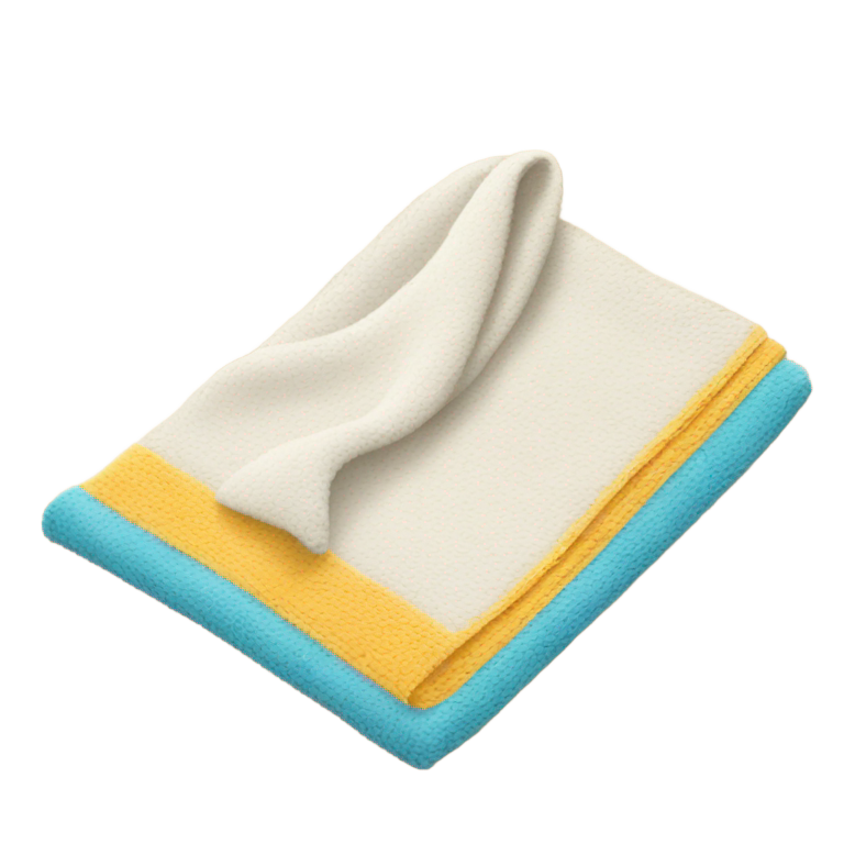 genmoji : Serviette sur une plage