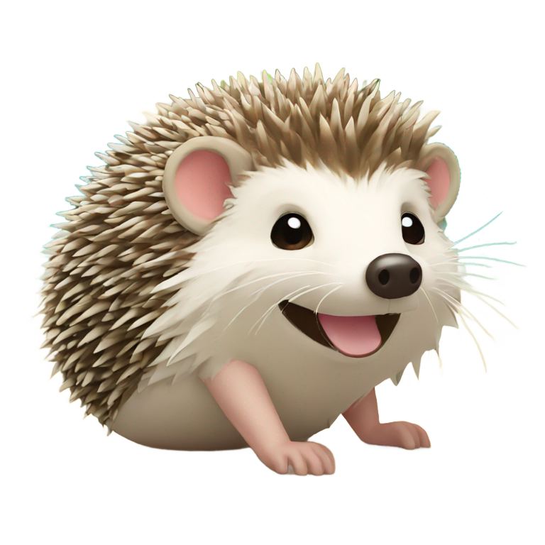 絵文字：ビキニを着たハリネズミ