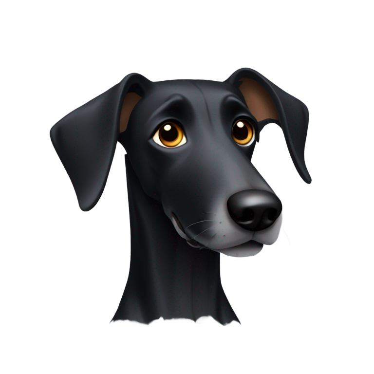 絵文字：スペイン・ルーチャー黒犬