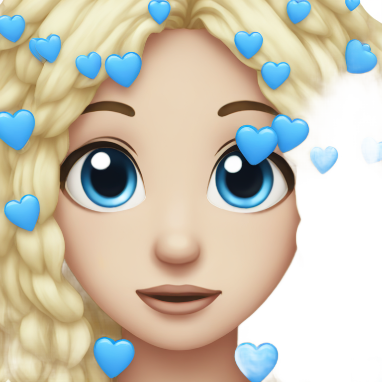 genmoji: Love crying blue hearts