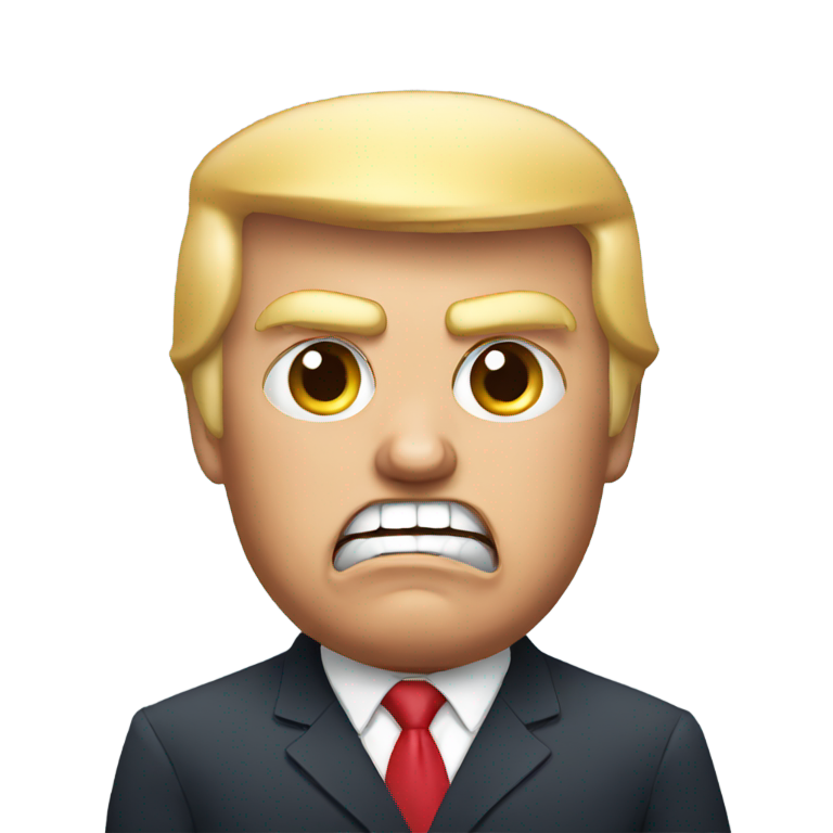 絵文字：トランプが子猫に怒っている