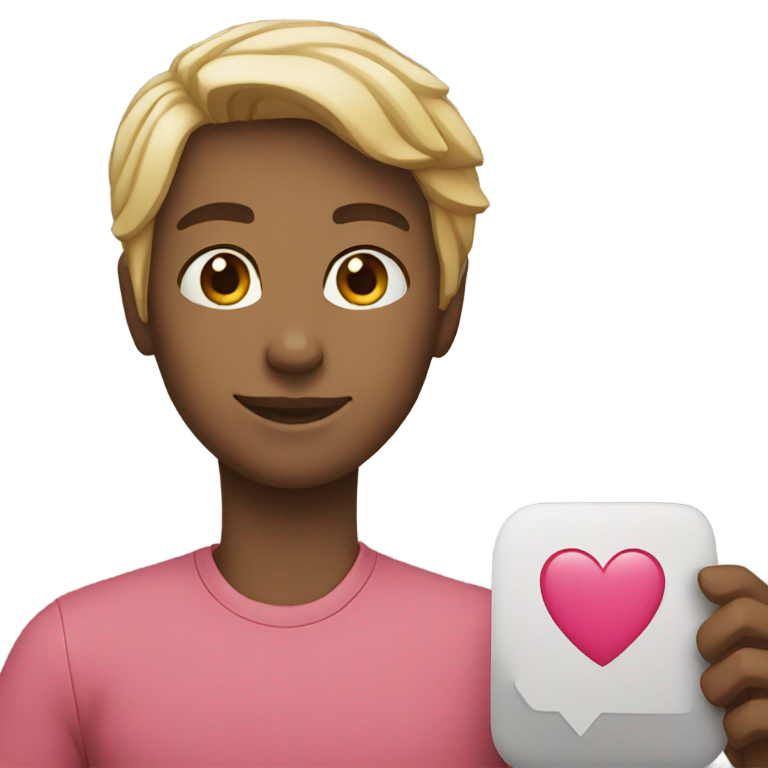 genmoji：自拍+爱心