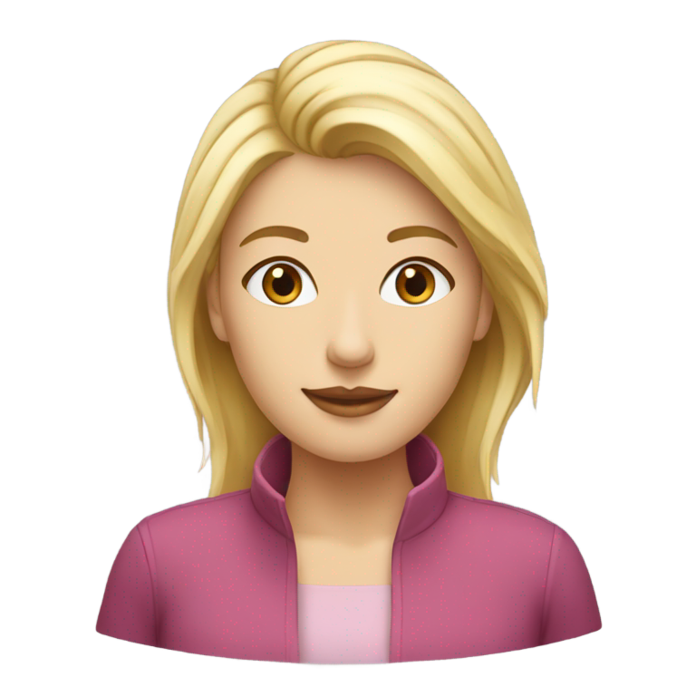 genmoji: Une femme blonde qui boit du thé
