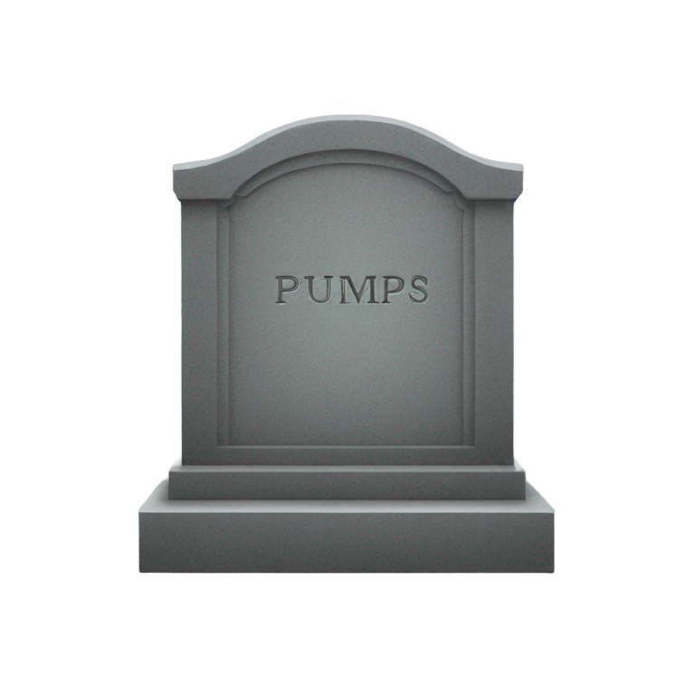 genmoji：墓碑上写着“PUMPS”字样