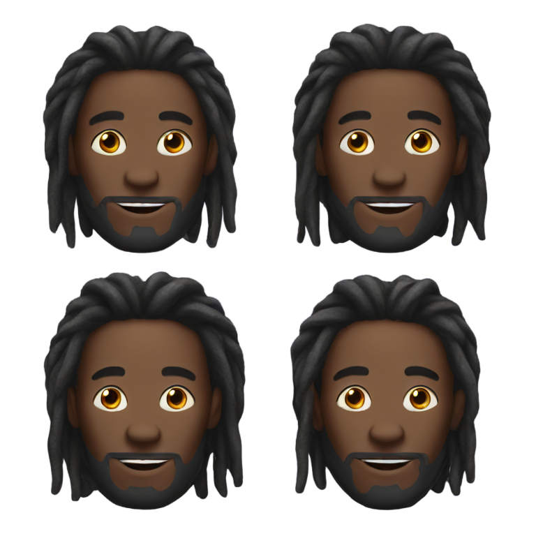 genmoji: black man with dreads