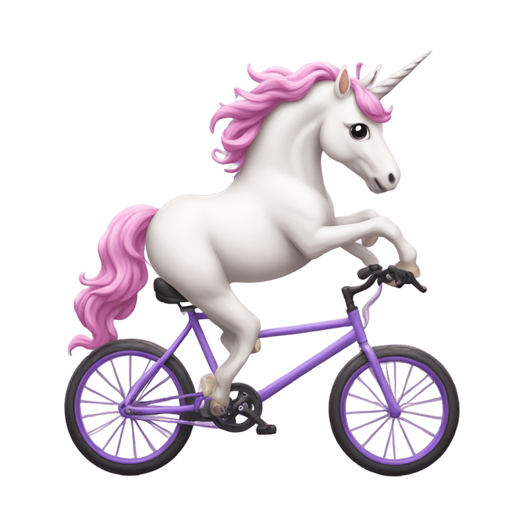 genmoji : licorne à vélo