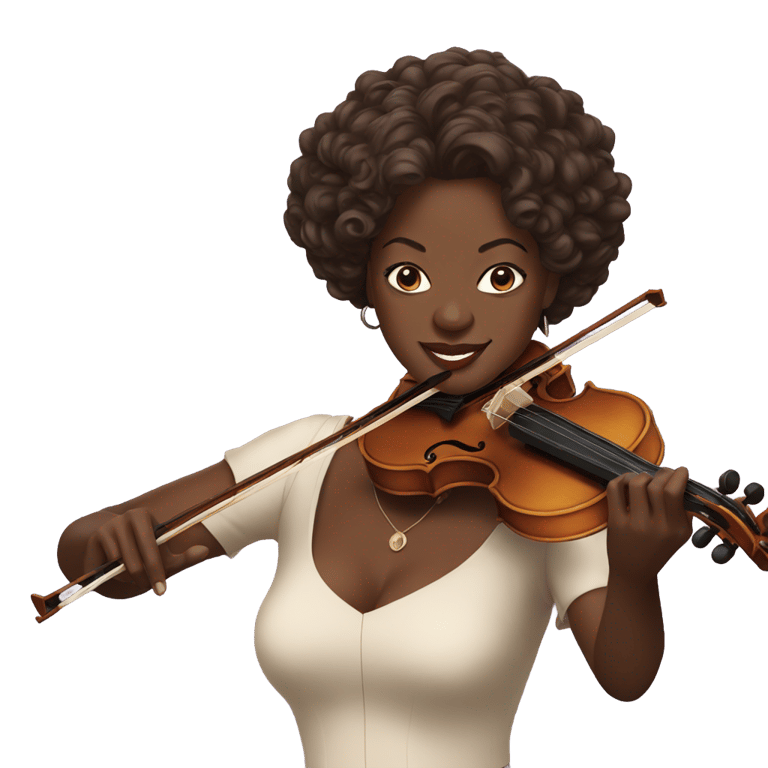 genmoji：viola davis playing the violin