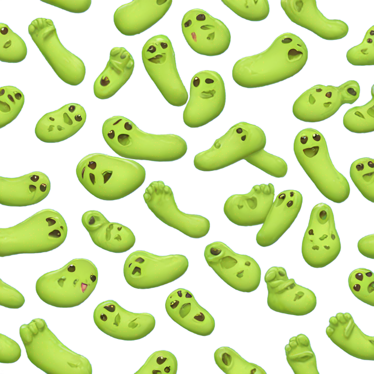 genmoji : slime fait d'orteils faits d'oiseaux