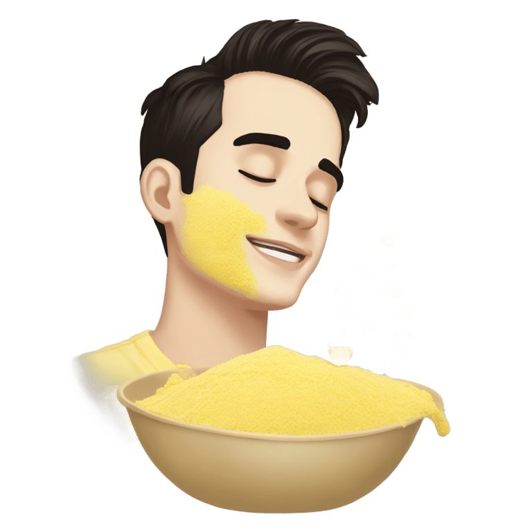 絵文字：Brendon Urie smelling light yellow flour