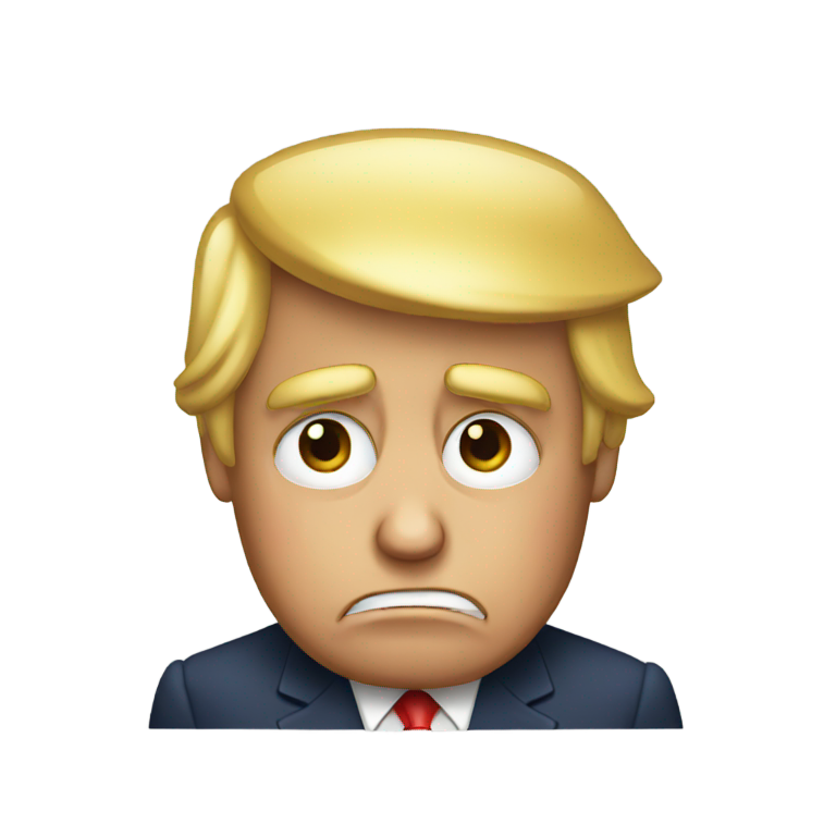 絵文字：ドナルド・トランプが泣いている