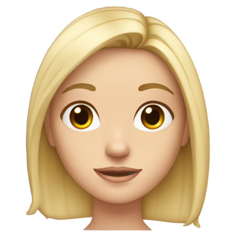 genmoji：性感白人女孩，全身赤裸可见。