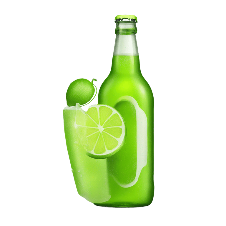 genmoji : Beer bottle with lime slice