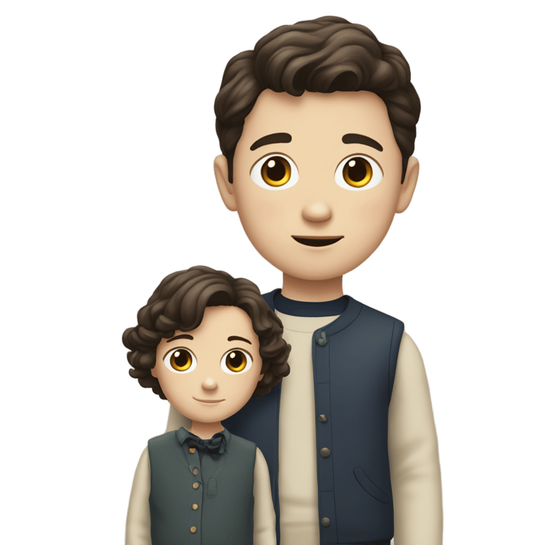 genmoji：英国男孩，高个子，黑发短发，侧向扫过，像小谢尔顿。