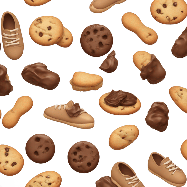 genmoji: Cookie, ballet shoe, chocolate