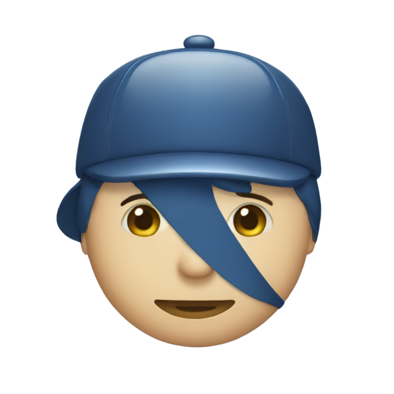 genmoji : Symbole d'interdiction sur casquette bleue