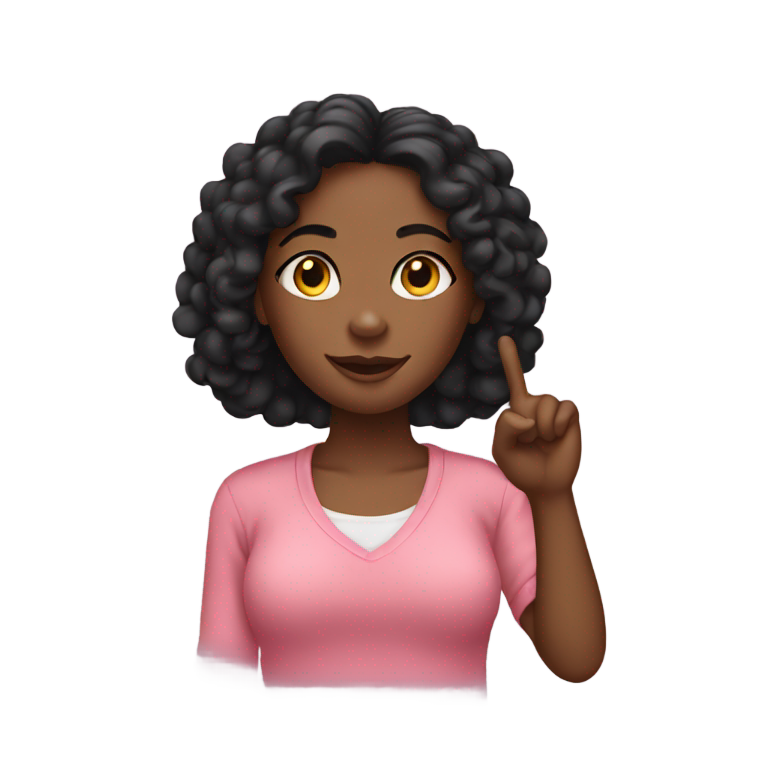 genmoji : Fille noire faisant un doigt d'honneur