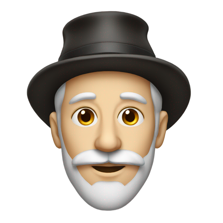 genmoji : Juif au grand nez avec un chapeau