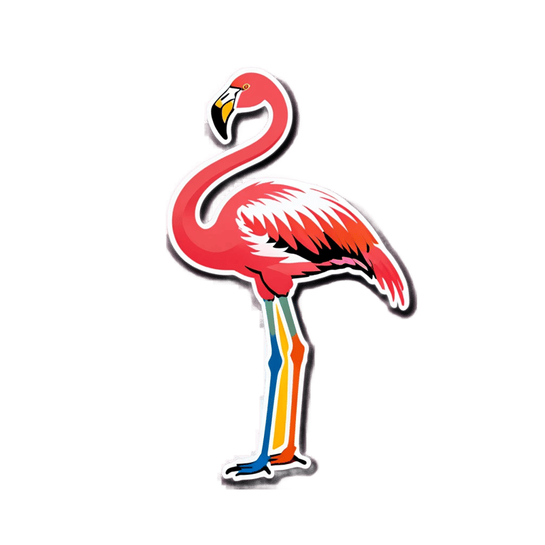 genmoji : Flamant rose arc-en-ciel