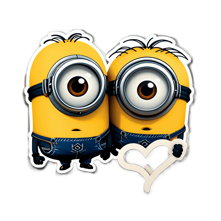 genmoji: Minion eyeballs with dark thoughts