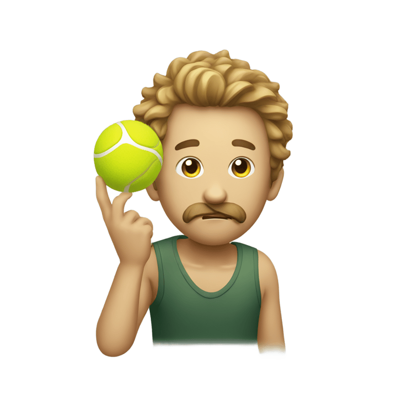 絵文字：テニスボールを食べる男