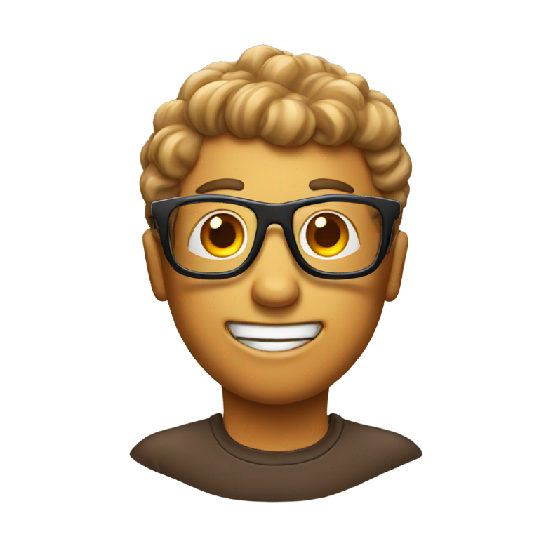 genmoji : Émoji caca avec des lunettes de sport brillantes