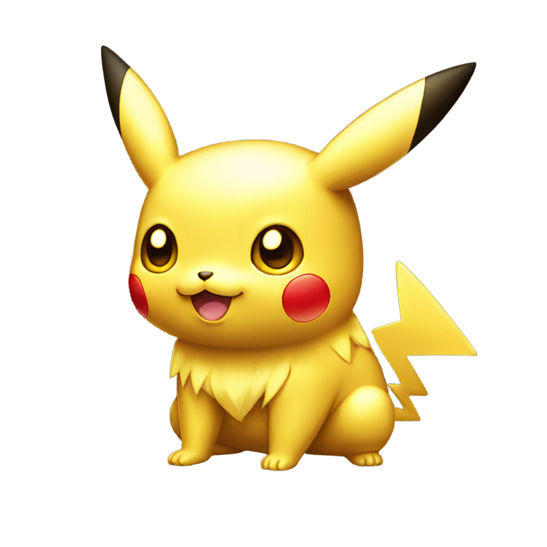 genmoji: Shiny golden covered Pikachu