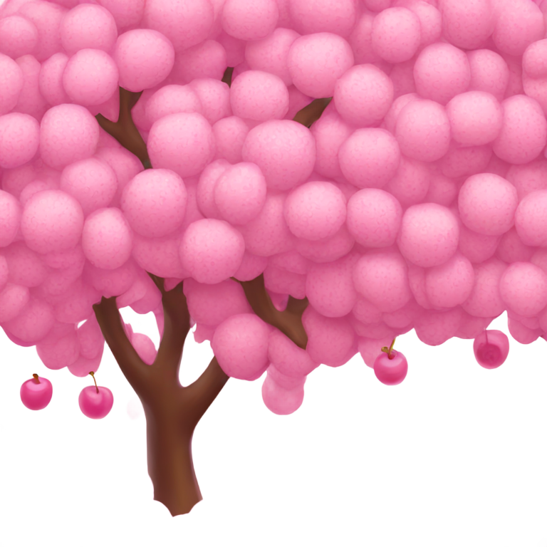 genmoji: Pink cherry tree