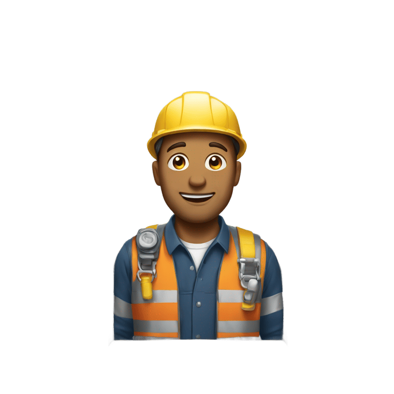 絵文字：Elevator repairman in an elevator