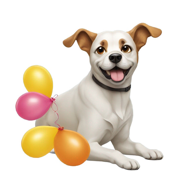 genmoji : Chien en ballon