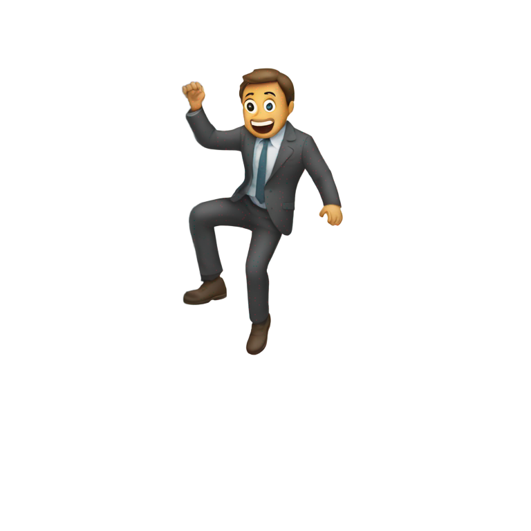 genmoji : A man falling from a skyscraper